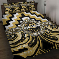 Aotearoa Ngati Tama Quilt Bed Set Maori Iwi Poutama Puhoro Tattoo LT14 Yellow - Polynesian Pride