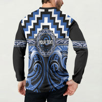 Aotearoa Ngati Ruanui Personalised Button Sweatshirt Maori Iwi Poutama Puhoro Tattoo LT14 - Polynesian Pride