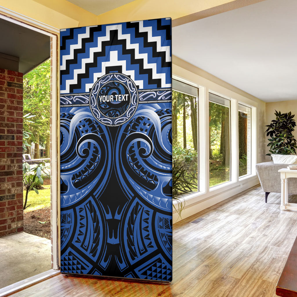 Aotearoa Ngati Ruanui Personalised Door Cover Maori Iwi Poutama Puhoro Tattoo LT14 - Polynesian Pride