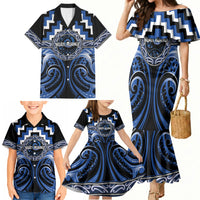 Aotearoa Ngati Ruanui Personalised Family Matching Mermaid Dress and Hawaiian Shirt Maori Iwi Poutama Puhoro Tattoo LT14 - Polynesian Pride