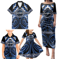 Aotearoa Ngati Ruanui Personalised Family Matching Puletasi and Hawaiian Shirt Maori Iwi Poutama Puhoro Tattoo LT14 - Polynesian Pride