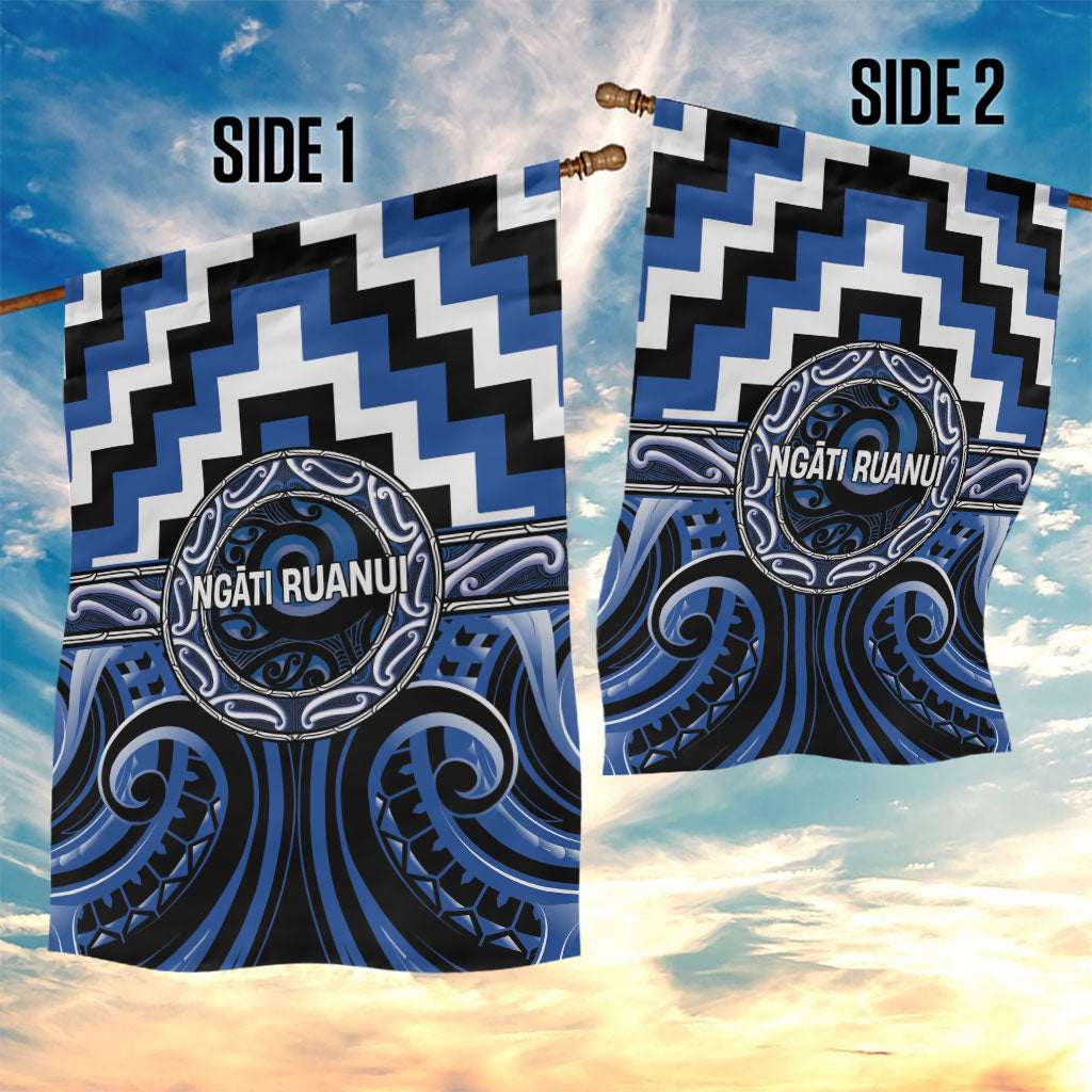 Aotearoa Ngati Ruanui Garden Flag Maori Iwi Poutama Puhoro Tattoo LT14 - Polynesian Pride