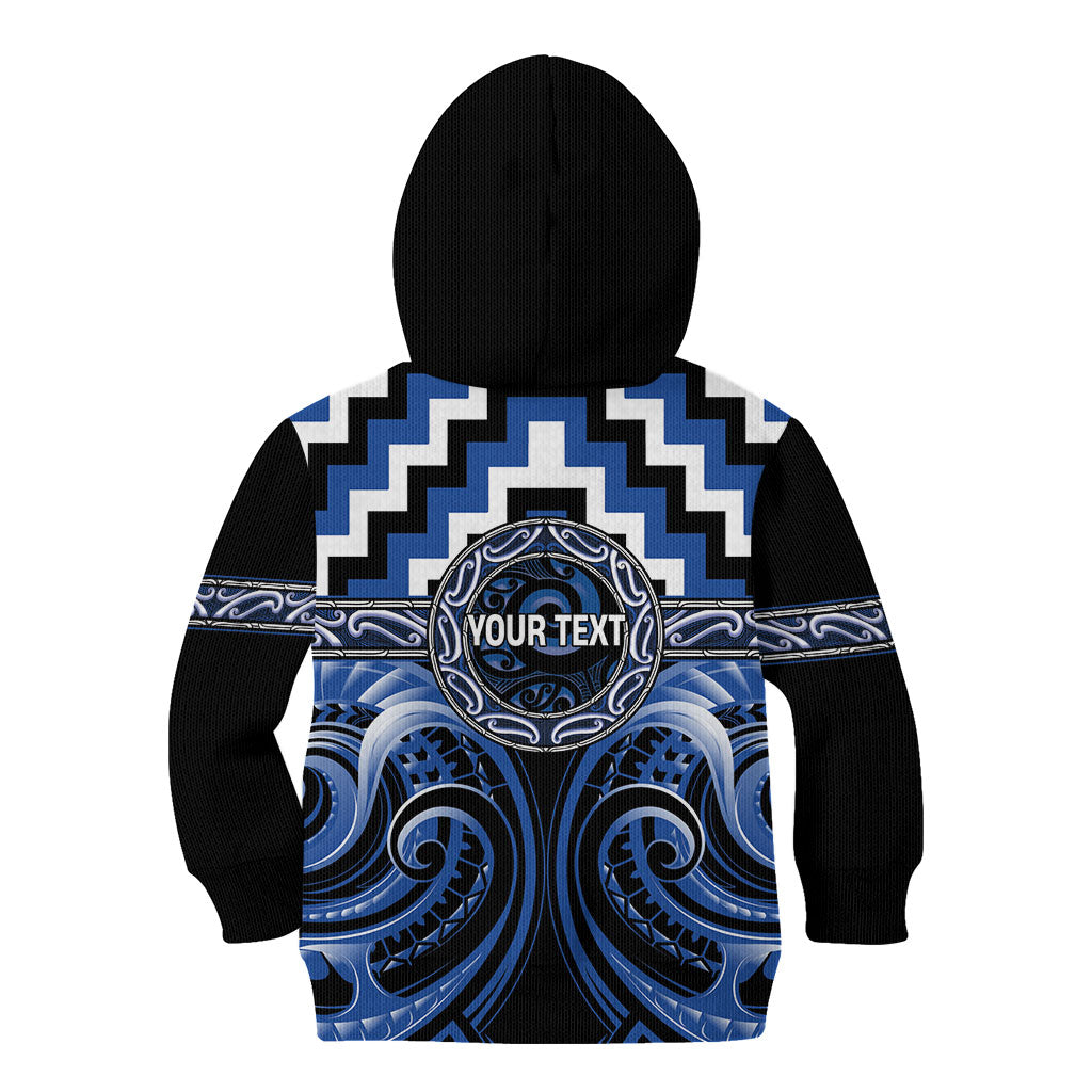 Aotearoa Ngati Ruanui Personalised Kid Hoodie Maori Iwi Poutama Puhoro Tattoo LT14 - Polynesian Pride