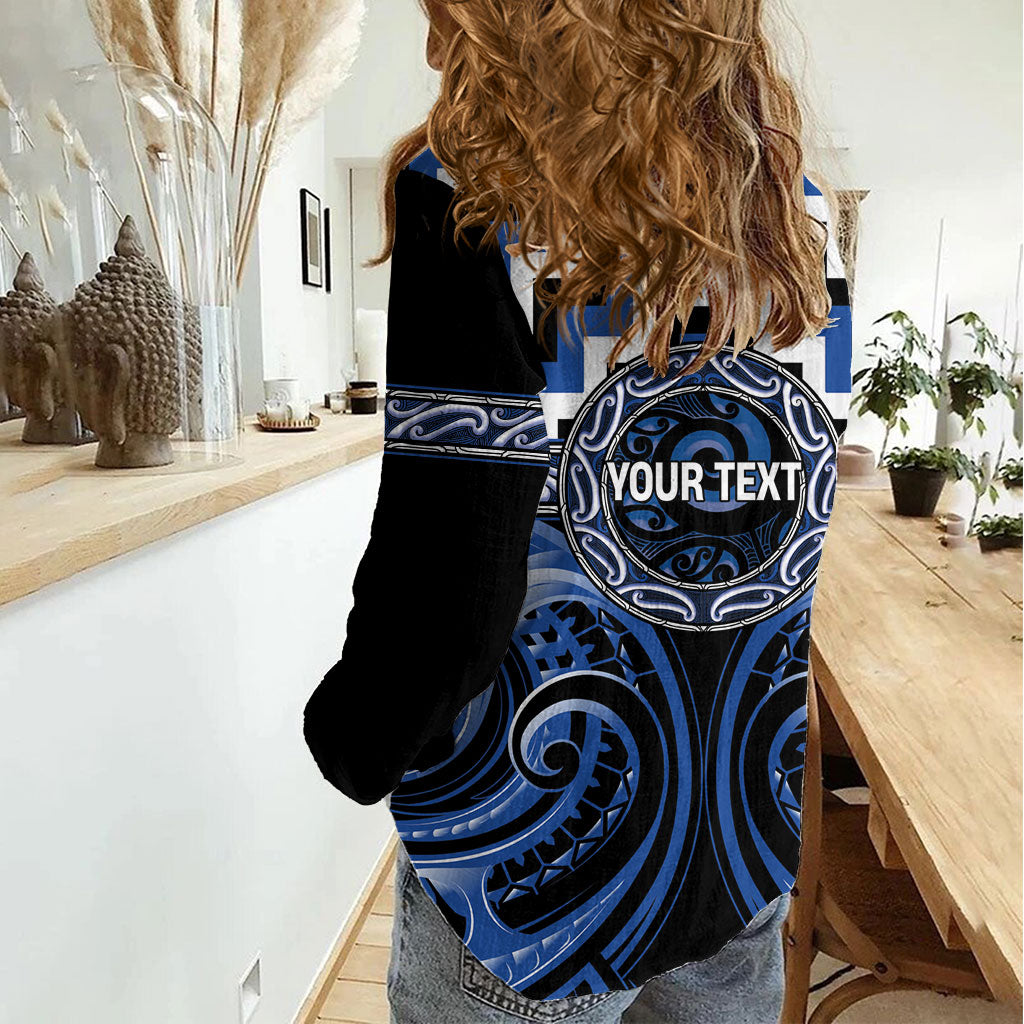 Aotearoa Ngati Ruanui Personalised Women Casual Shirt Maori Iwi Poutama Puhoro Tattoo LT14 - Polynesian Pride