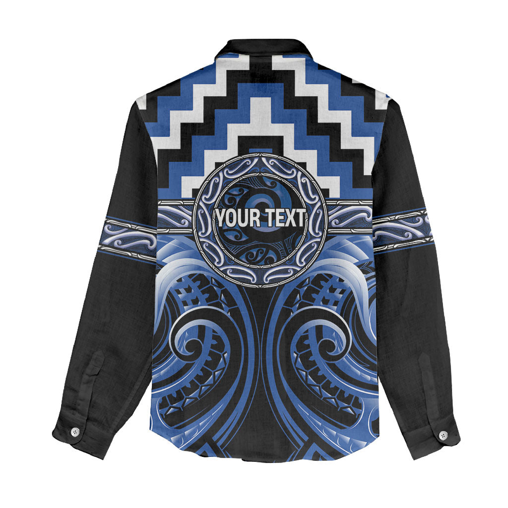 Aotearoa Ngati Ruanui Personalised Women Casual Shirt Maori Iwi Poutama Puhoro Tattoo LT14 - Polynesian Pride