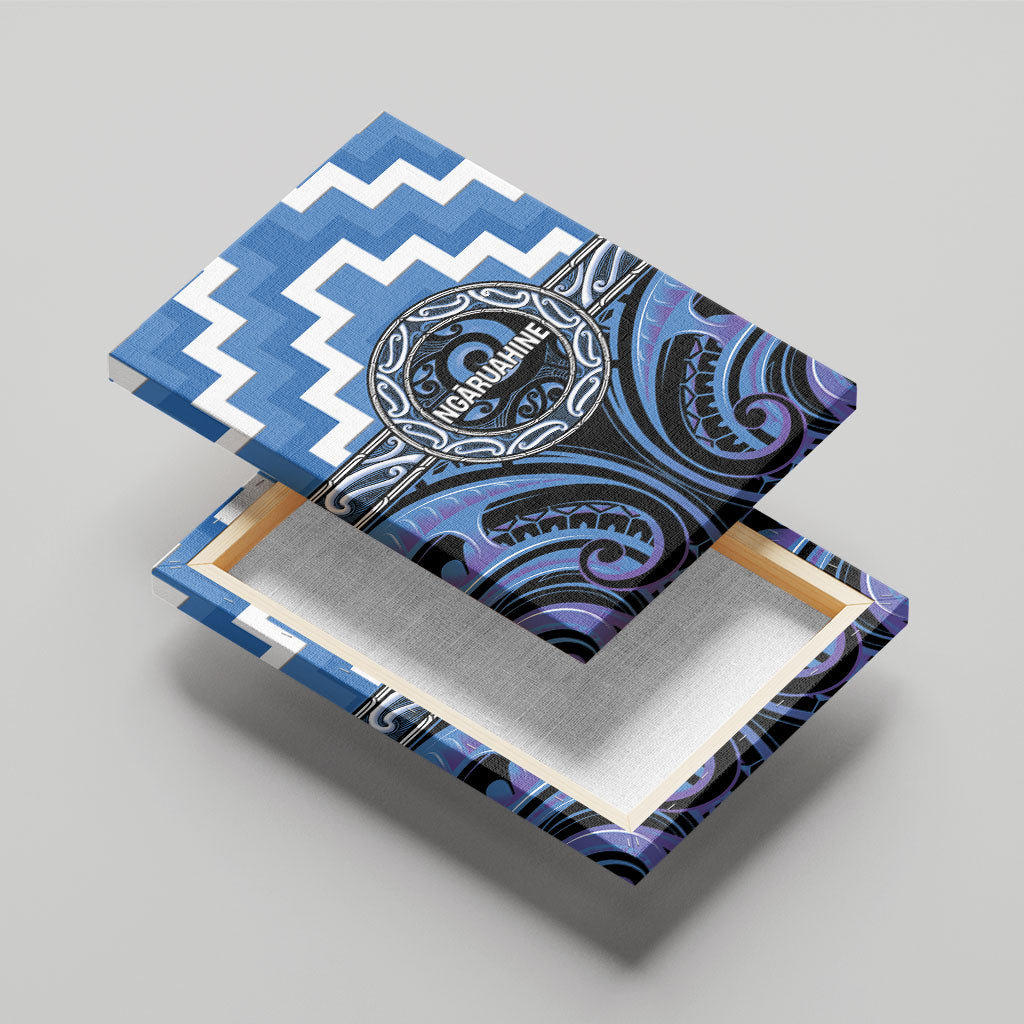 Aotearoa Ngaruahine Canvas Wall Art Maori Iwi Poutama Puhoro Tattoo LT14 - Polynesian Pride