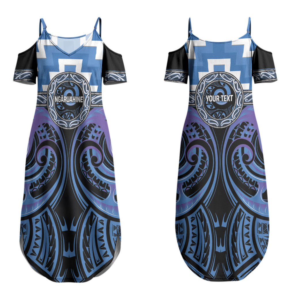 Aotearoa Ngaruahine Personalised Couples Matching Summer Maxi Dress and Hawaiian Shirt Maori Iwi Poutama Puhoro Tattoo LT14 - Polynesian Pride