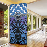 Aotearoa Ngaruahine Personalised Door Cover Maori Iwi Poutama Puhoro Tattoo LT14 - Polynesian Pride