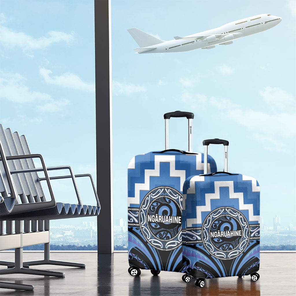 Aotearoa Ngaruahine Luggage Cover Maori Iwi Poutama Puhoro Tattoo LT14 - Polynesian Pride