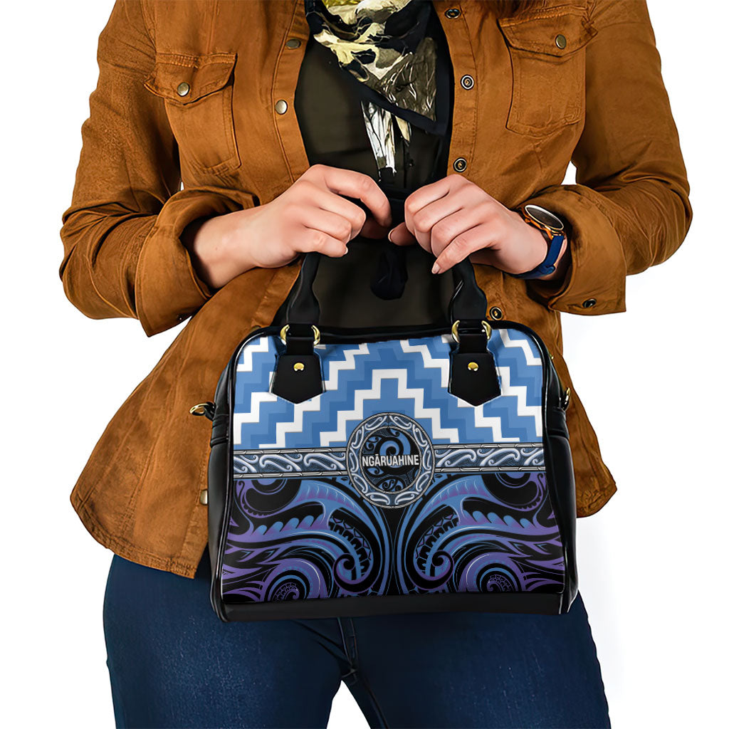 Aotearoa Ngaruahine Shoulder Handbag Maori Iwi Poutama Puhoro Tattoo LT14 - Polynesian Pride