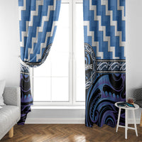 Aotearoa Ngaruahine Window Curtain Maori Iwi Poutama Puhoro Tattoo LT14 - Polynesian Pride