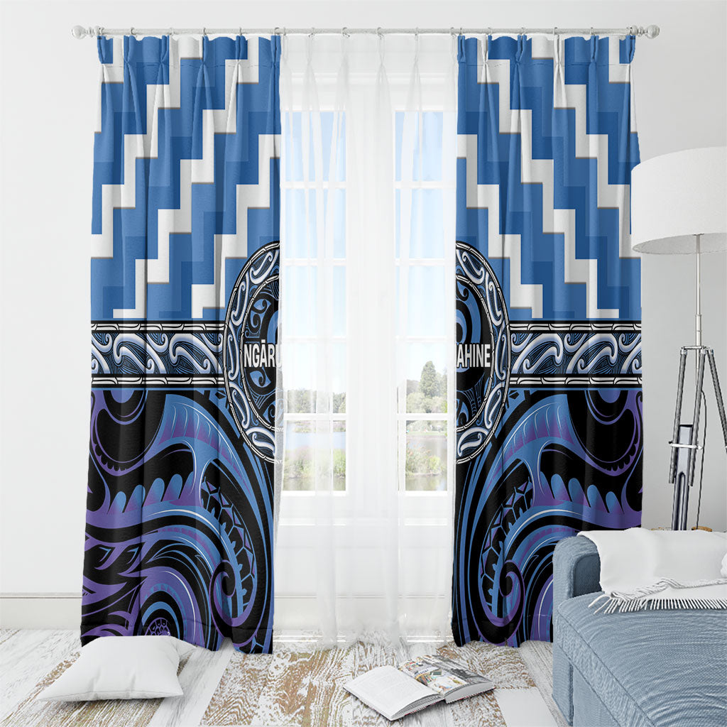 Aotearoa Ngaruahine Window Curtain Maori Iwi Poutama Puhoro Tattoo LT14 - Polynesian Pride