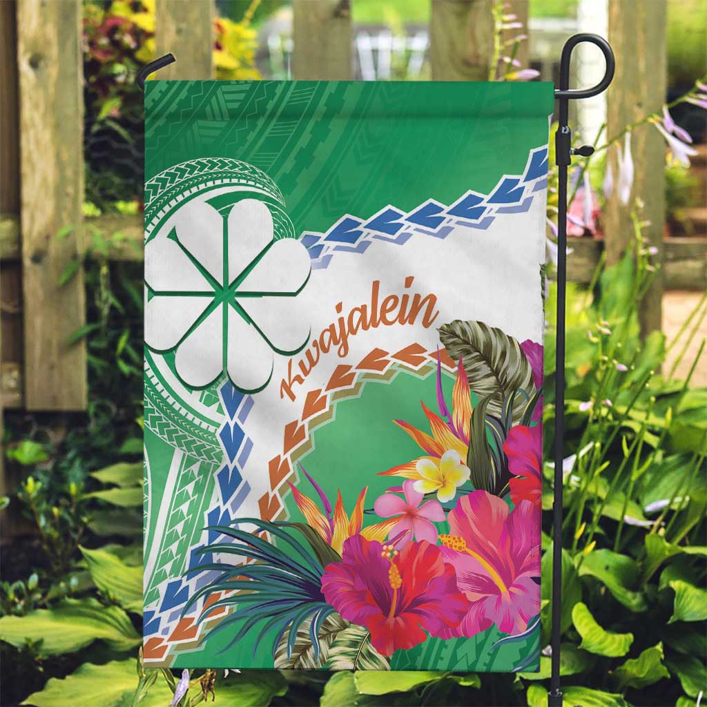Marshall Islands Kwajalein Atoll Garden Flag Curves Polynesian Mix Tropical Flowers