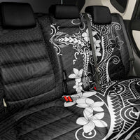 Black Hawaii Back Car Seat Cover Hammerhead Shark Tattoo Curve Polynesian - Polynesian Pride