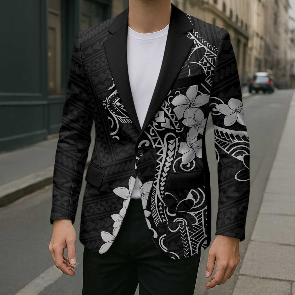 Black Hawaii Blazer Hammerhead Shark Tattoo Curve Polynesian - Polynesian Pride