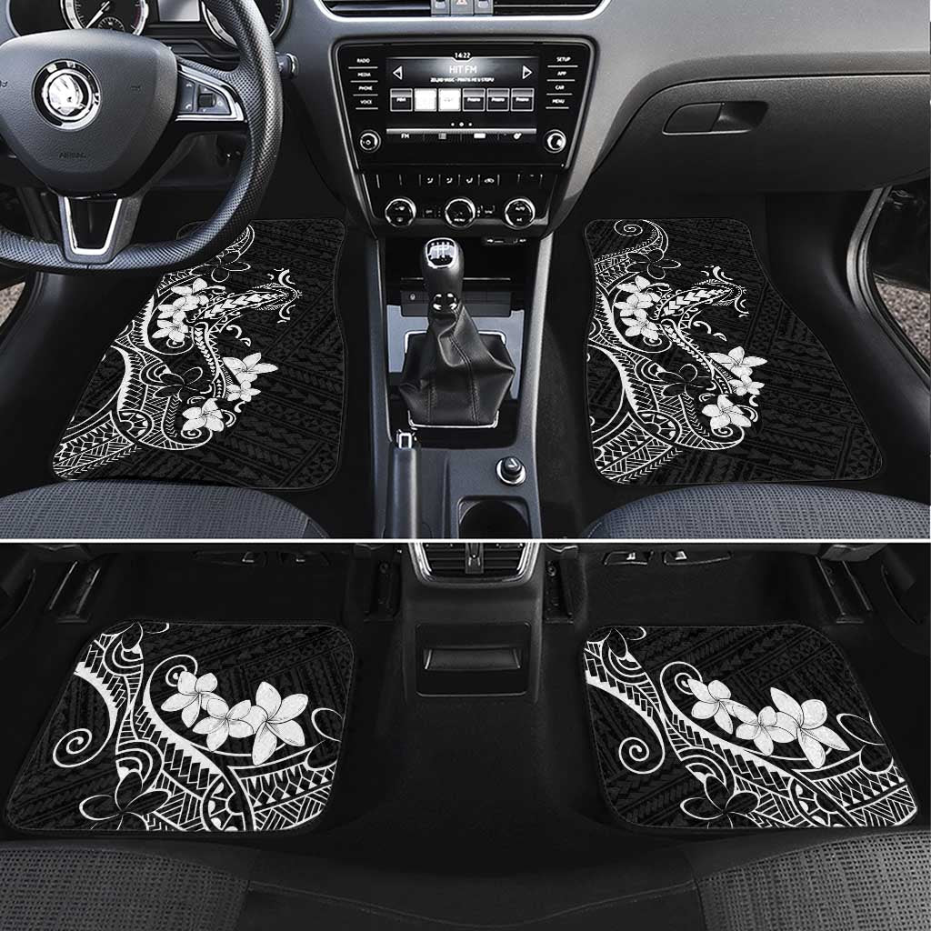 Black Hawaii Car Mats Hammerhead Shark Tattoo Curve Polynesian - Polynesian Pride
