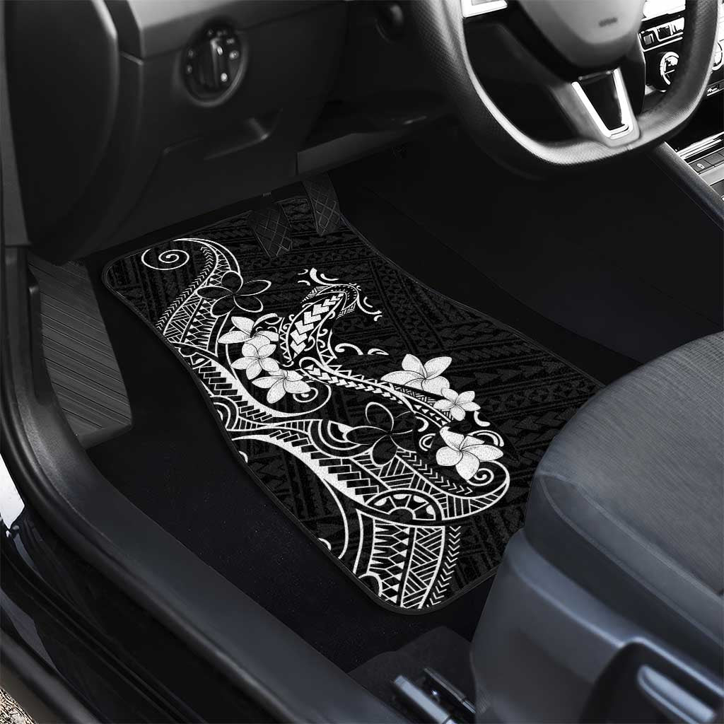 Black Hawaii Car Mats Hammerhead Shark Tattoo Curve Polynesian - Polynesian Pride
