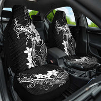 Black Hawaii Car Seat Cover Hammerhead Shark Tattoo Curve Polynesian - Polynesian Pride