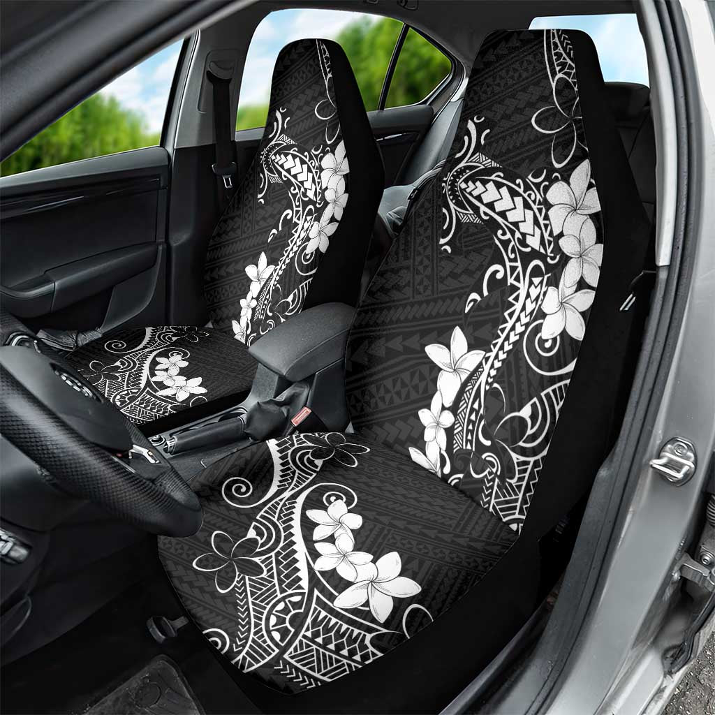 Black Hawaii Car Seat Cover Hammerhead Shark Tattoo Curve Polynesian - Polynesian Pride
