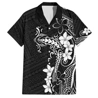 Black Hawaii Hawaiian Shirt Hammerhead Shark Tattoo Curve Polynesian LT14 Black - Polynesian Pride