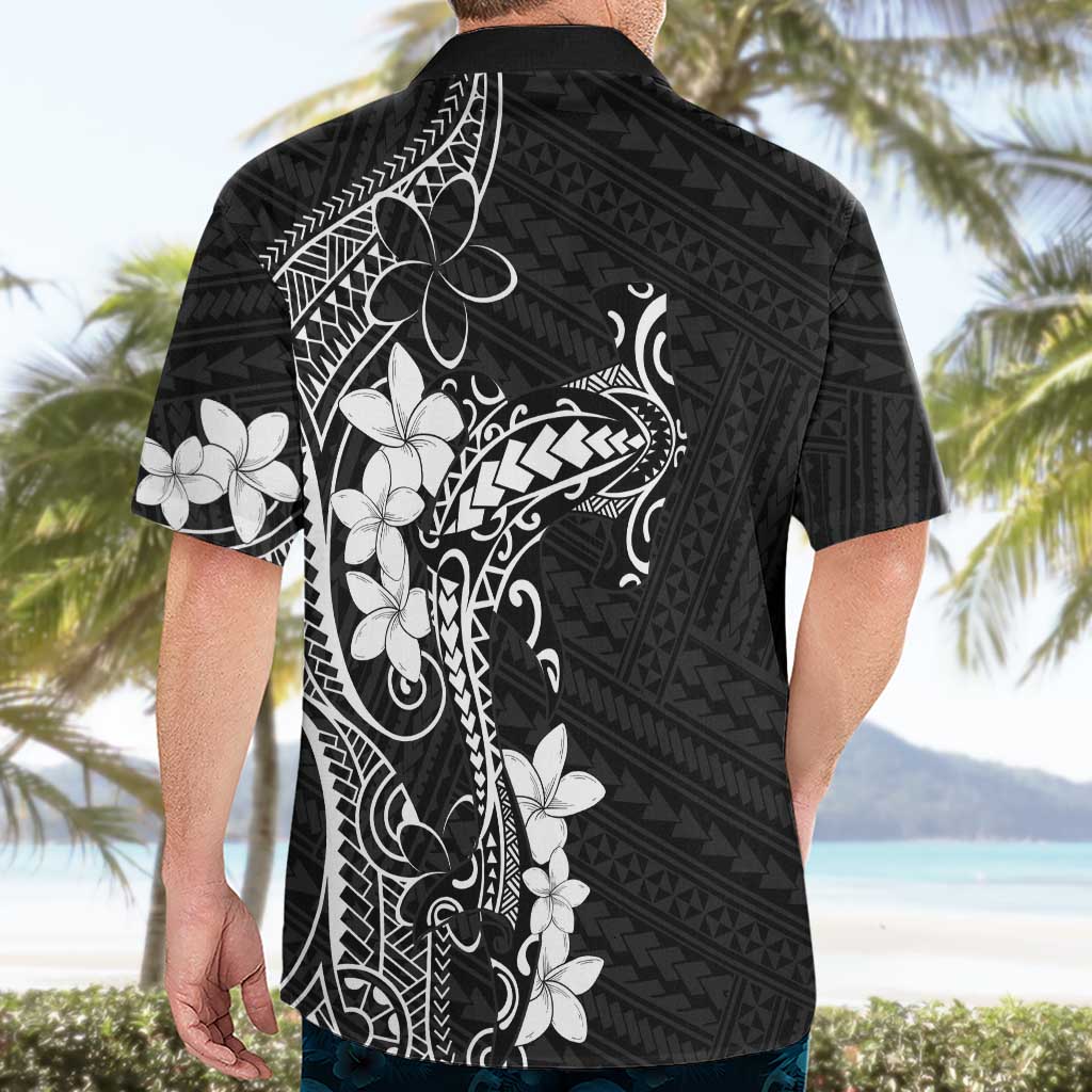 Black Hawaii Hawaiian Shirt Hammerhead Shark Tattoo Curve Polynesian LT14 - Polynesian Pride