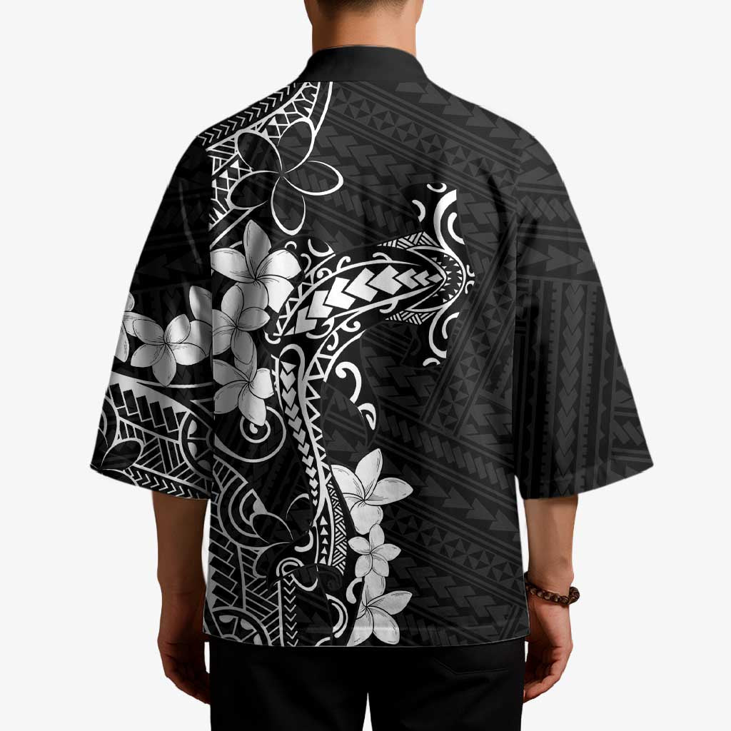 Black Hawaii Kimono Hammerhead Shark Tattoo Curve Polynesian - Polynesian Pride