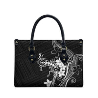 Black Hawaii Leather Bag Hammerhead Shark Tattoo Curve Polynesian - Polynesian Pride