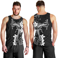 Black Hawaii Men Tank Top Hammerhead Shark Tattoo Curve Polynesian - Polynesian Pride