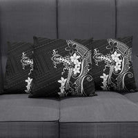 Black Hawaii Pillow Cover Hammerhead Shark Tattoo Curve Polynesian - Polynesian Pride