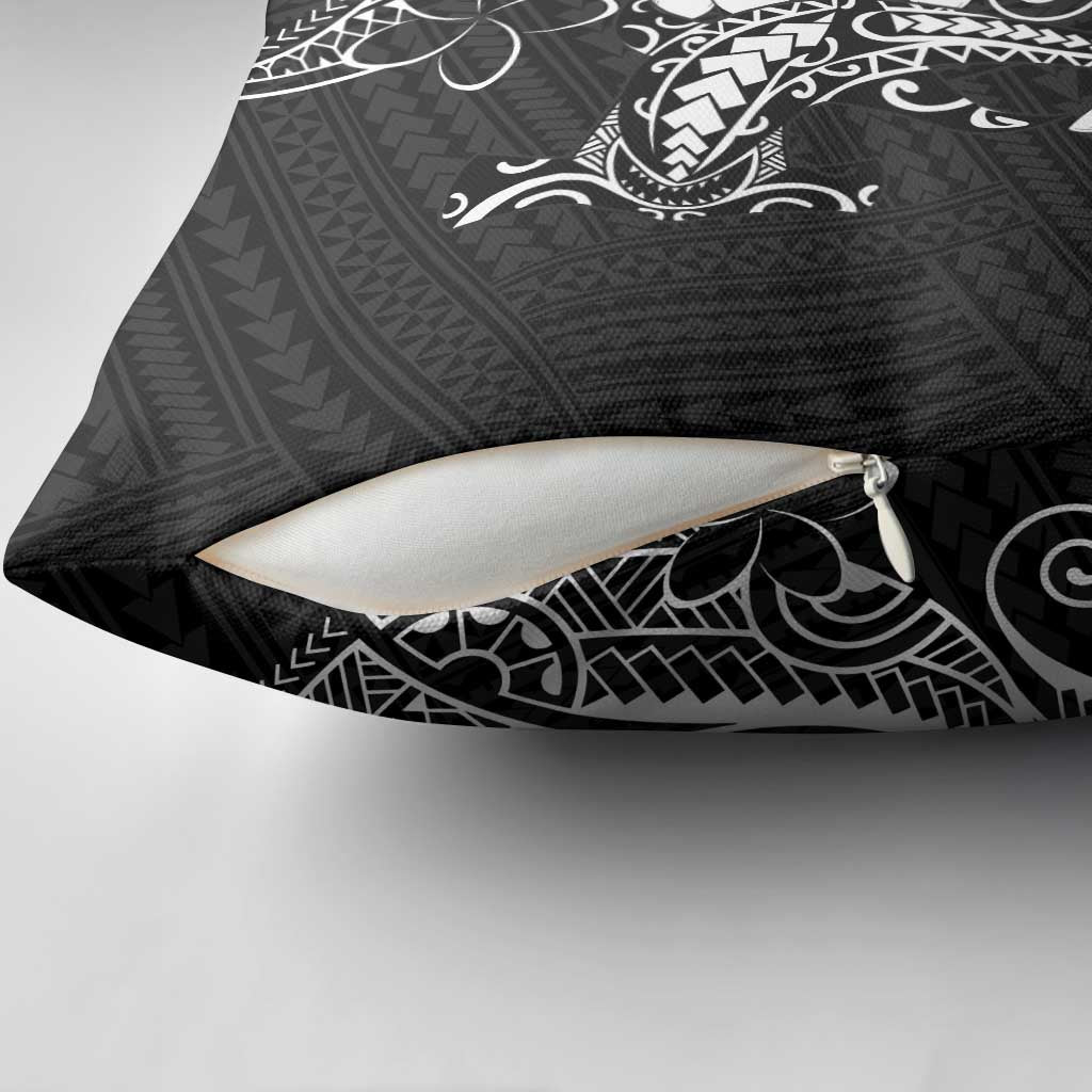 Black Hawaii Pillow Cover Hammerhead Shark Tattoo Curve Polynesian - Polynesian Pride