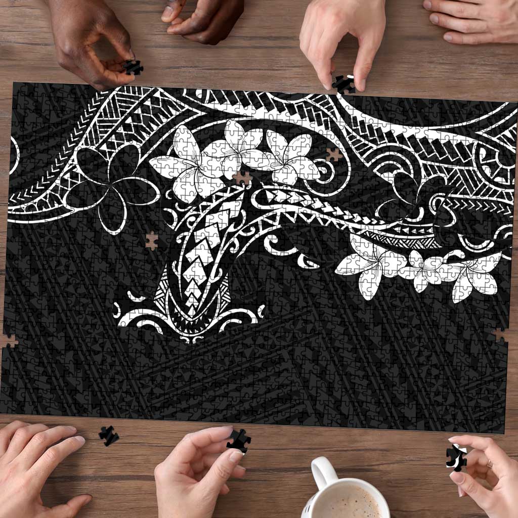 Black Hawaii Puzzle Hammerhead Shark Tattoo Curve Polynesian - Polynesian Pride