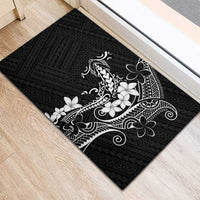 Black Hawaii Rubber Doormat Hammerhead Shark Tattoo Curve Polynesian - Polynesian Pride