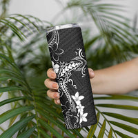 Black Hawaii Skinny Tumbler Hammerhead Shark Tattoo Curve Polynesian - Polynesian Pride