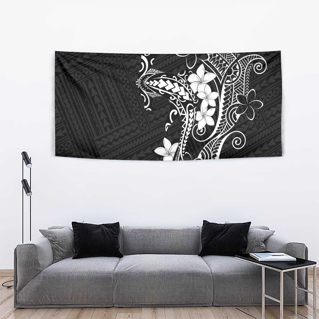 Black Hawaii Tapestry Hammerhead Shark Tattoo Curve Polynesian - Polynesian Pride