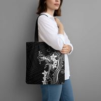 Black Hawaii Tote Bag Hammerhead Shark Tattoo Curve Polynesian - Polynesian Pride