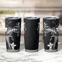 Black Hawaii Tumbler Cup Hammerhead Shark Tattoo Curve Polynesian - Polynesian Pride