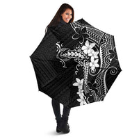 Black Hawaii Umbrella Hammerhead Shark Tattoo Curve Polynesian - Polynesian Pride