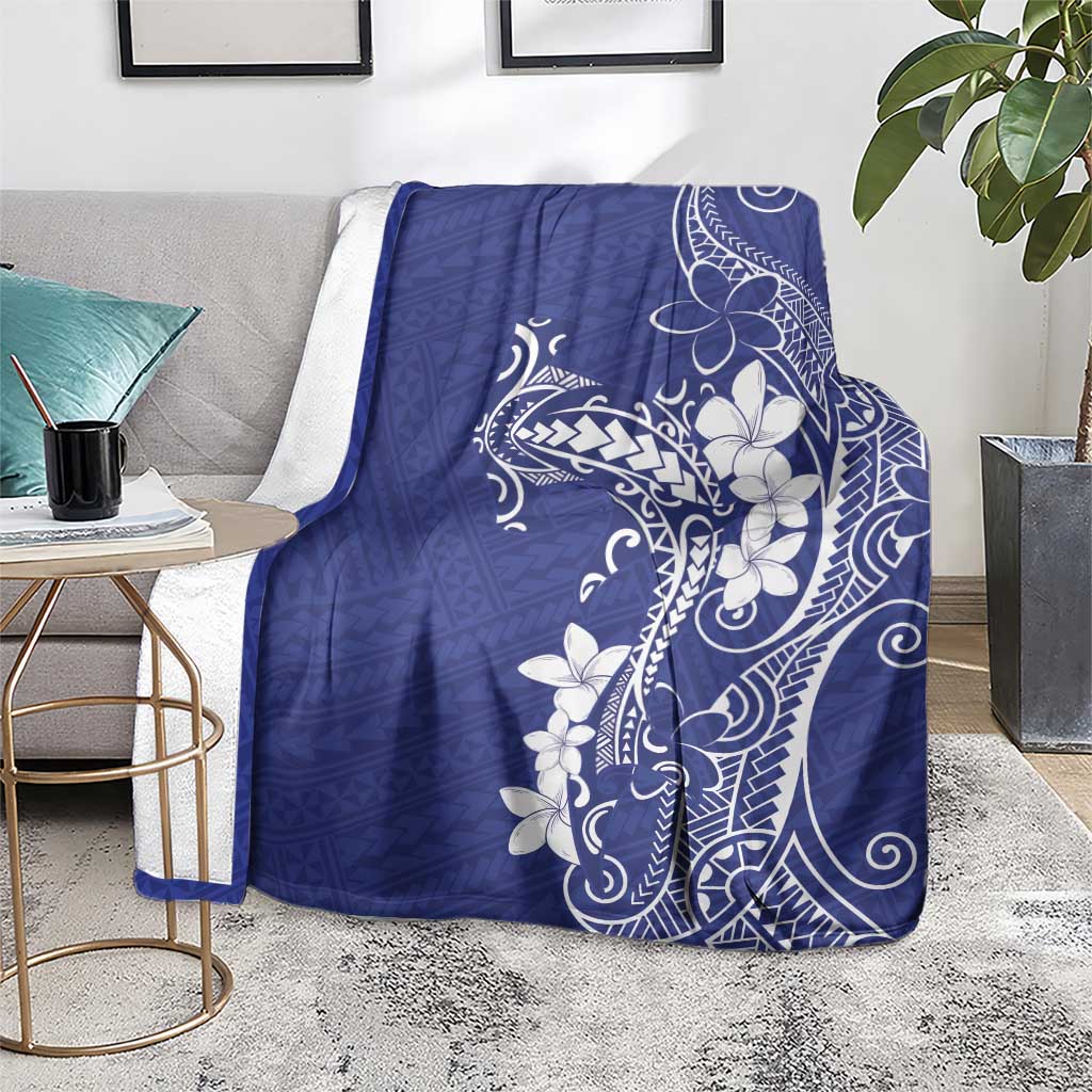 Blue Hawaii Blanket Hammerhead Shark Tattoo Curve Polynesian - Polynesian Pride