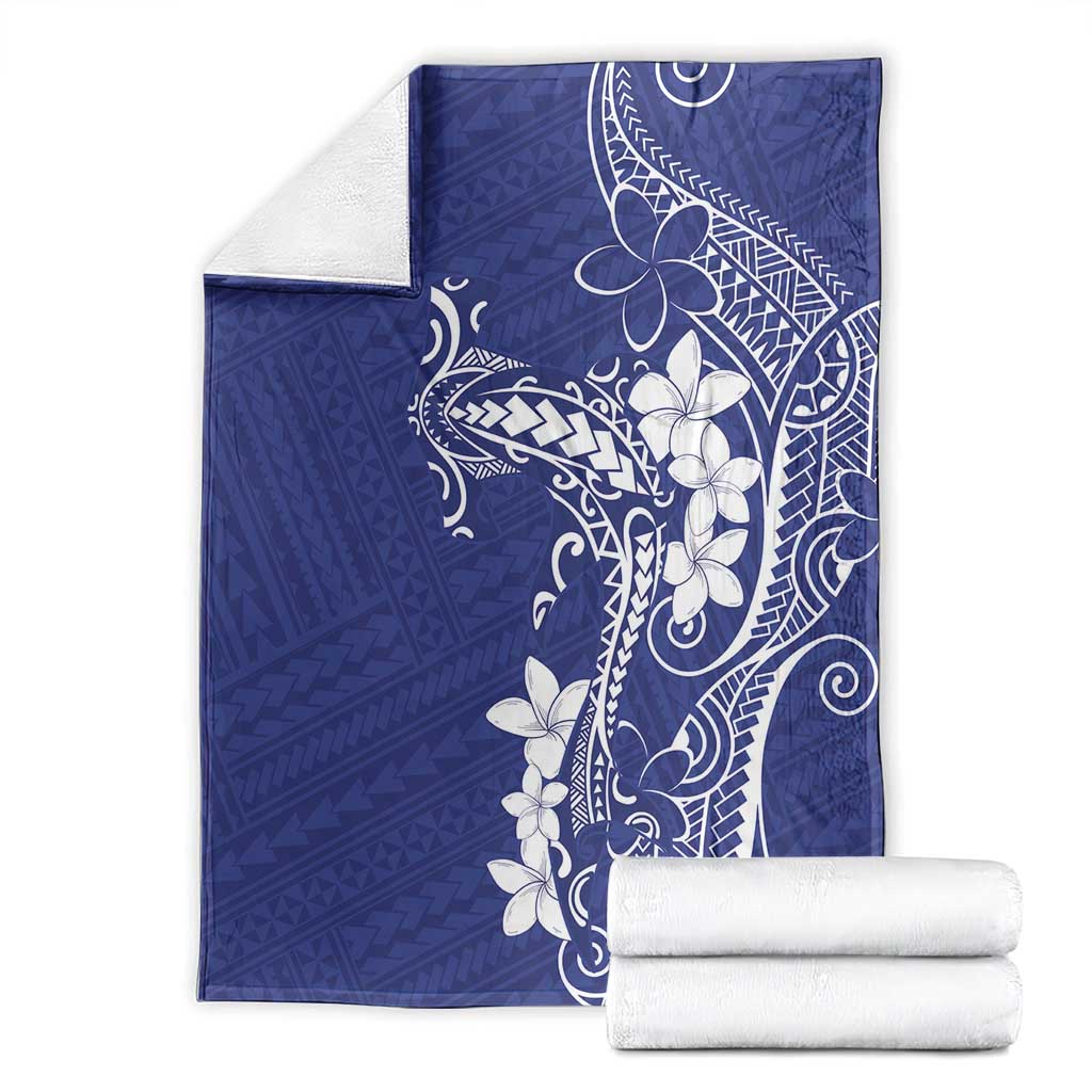 Blue Hawaii Blanket Hammerhead Shark Tattoo Curve Polynesian - Polynesian Pride