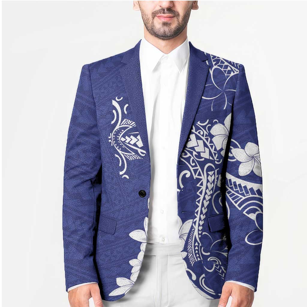 Blue Hawaii Blazer Hammerhead Shark Tattoo Curve Polynesian - Polynesian Pride
