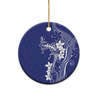 Blue Hawaii Ceramic Ornament Hammerhead Shark Tattoo Curve Polynesian - Polynesian Pride