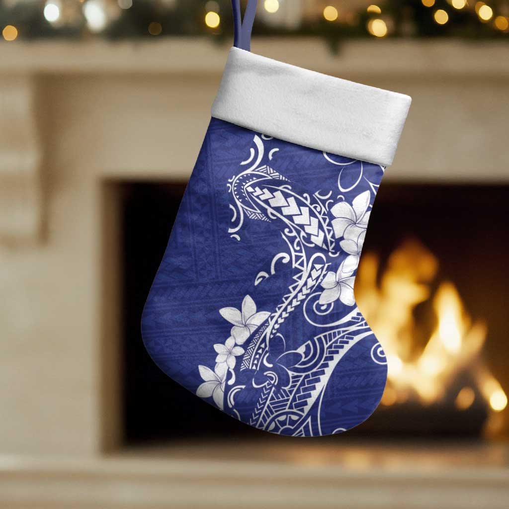 Blue Hawaii Christmas Stocking Hammerhead Shark Tattoo Curve Polynesian - Polynesian Pride