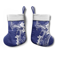 Blue Hawaii Christmas Stocking Hammerhead Shark Tattoo Curve Polynesian - Polynesian Pride