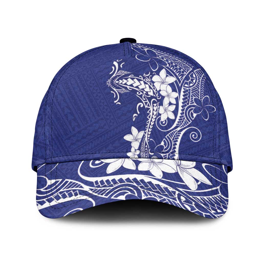 Blue Hawaii Classic Cap Hammerhead Shark Tattoo Curve Polynesian - Polynesian Pride