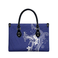Blue Hawaii Leather Bag Hammerhead Shark Tattoo Curve Polynesian - Polynesian Pride