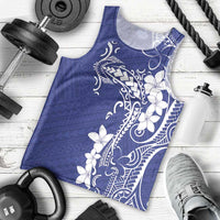 Blue Hawaii Men Tank Top Hammerhead Shark Tattoo Curve Polynesian - Polynesian Pride