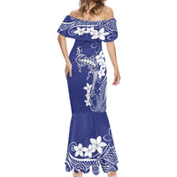 Blue Hawaii Mermaid Dress Hammerhead Shark Tattoo Curve Polynesian - Polynesian Pride