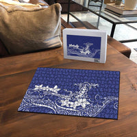 Blue Hawaii Puzzle Hammerhead Shark Tattoo Curve Polynesian - Polynesian Pride