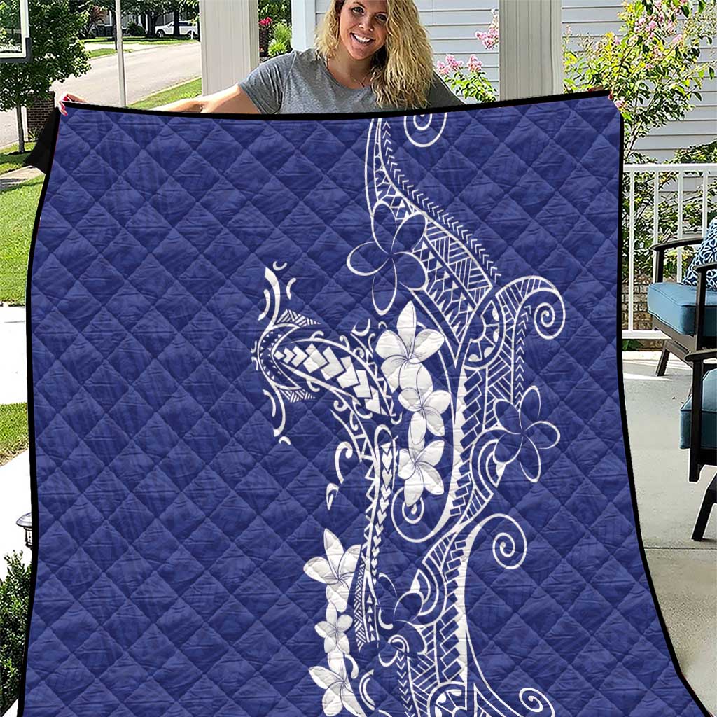 Blue Hawaii Quilt Hammerhead Shark Tattoo Curve Polynesian - Polynesian Pride