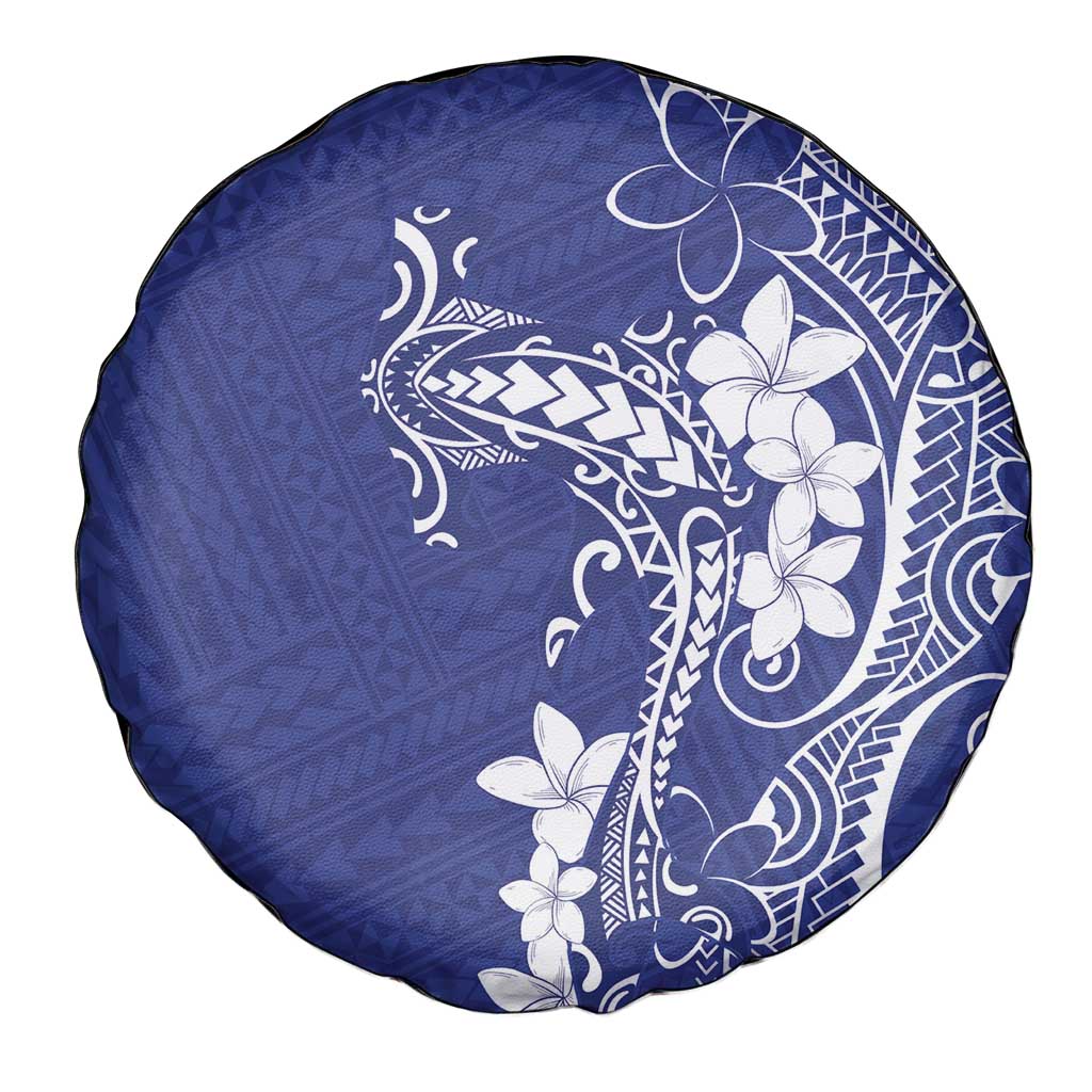 Blue Hawaii Spare Tire Cover Hammerhead Shark Tattoo Curve Polynesian - Polynesian Pride